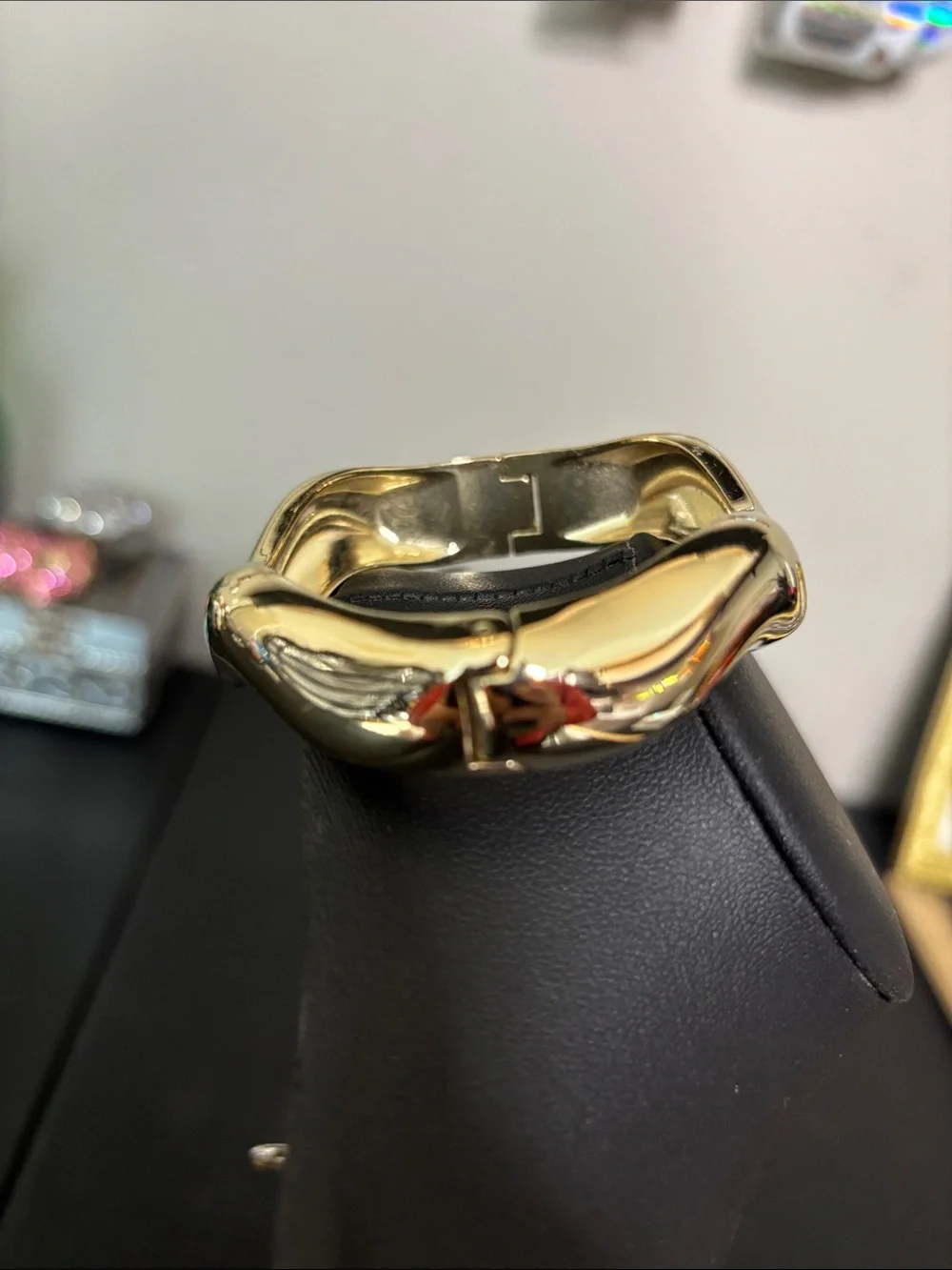 J. Crew Gold Wavy Sculpted Bangle Clamper Bracelet - Women's Jewelry